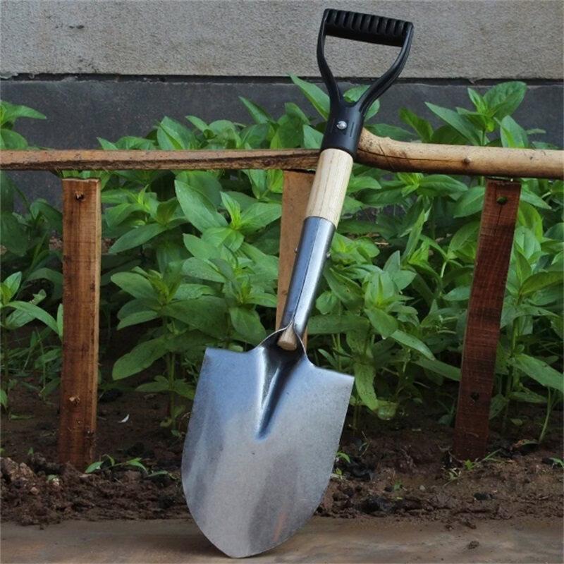 Wooden Handle Manganese Steel Pointed Shovel