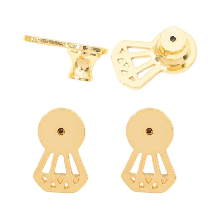 4 Stück Ohrringverschlüsse Verriegelbare Ohrringteile Ohrstecker Diamantenform Ohrschmuck Zubehör Bieten Verbesserte Stabilität