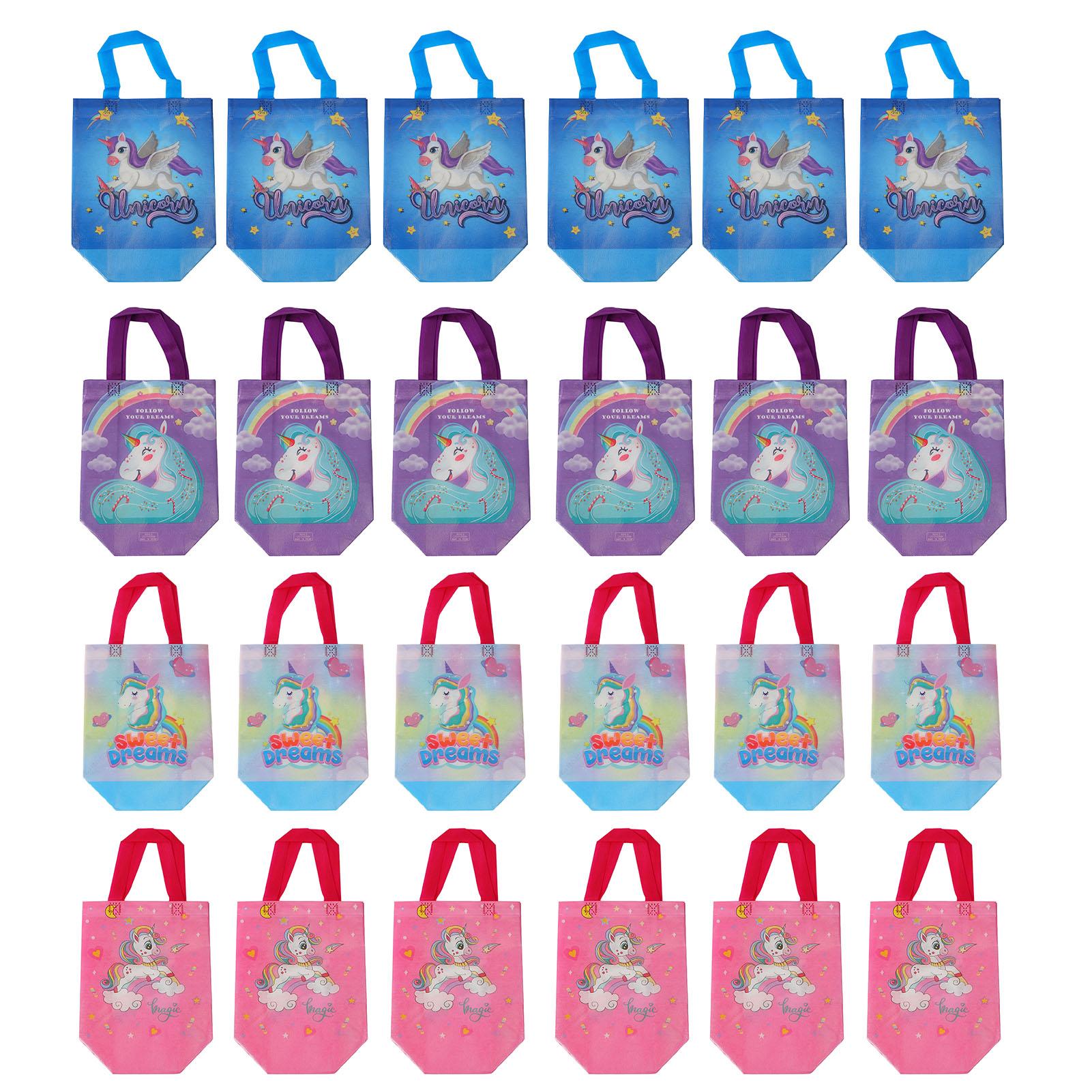 

24Pcs Cartoon Treat Bag Party Favor Bag Nonwoven Cute Cartoon Party Gift Bag for Kids Birthday Party Festival