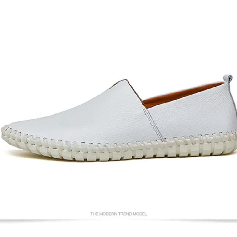 Men's Leather Casual Loafers Shoe Wedding Dress Shoes New Big Size Moccasins Shoes