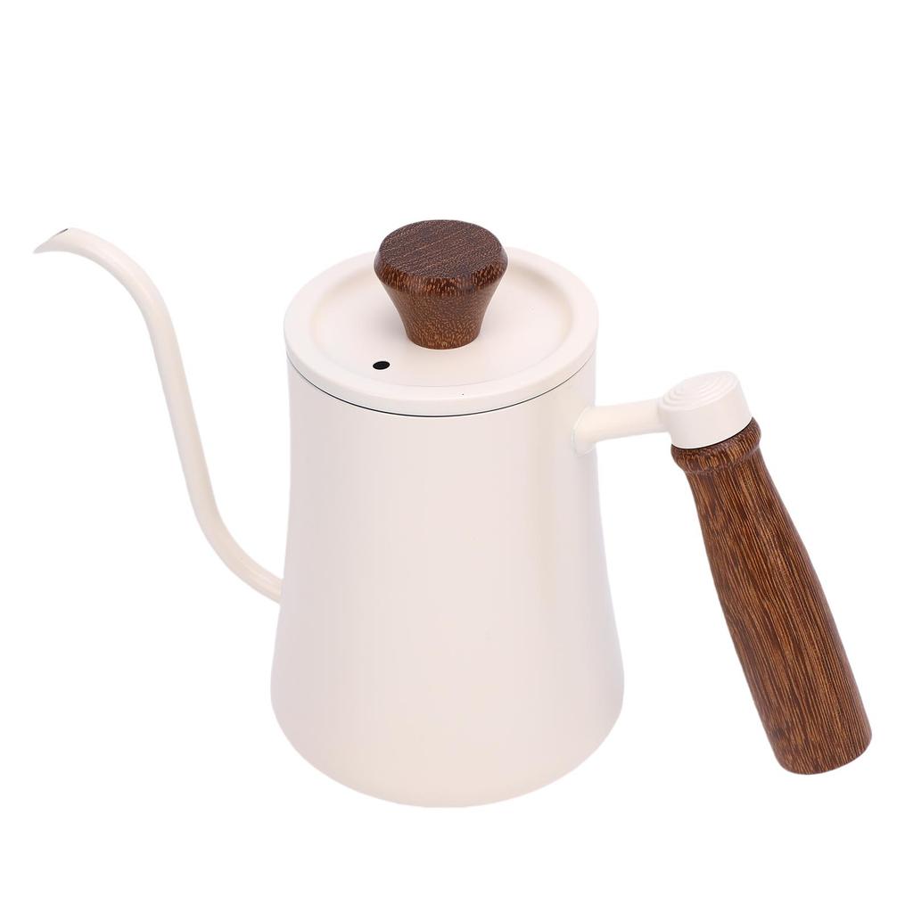 Hand Brew Coffee Kettle 600ML 304 Stainless Steel Narrow Spout Coffee Pot with Scale Insulated Handle for Home Camping