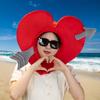 Headwear Cupid's Arrow Hat Red Photo Props Hat Funny Valentine's Heart Hat  Halloween Party