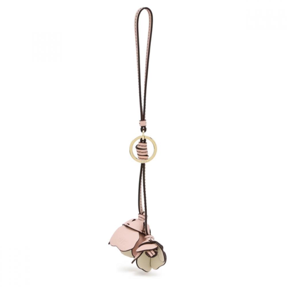 Daks Pink Flower Leather Keyring Dcho6e114p2 Single option