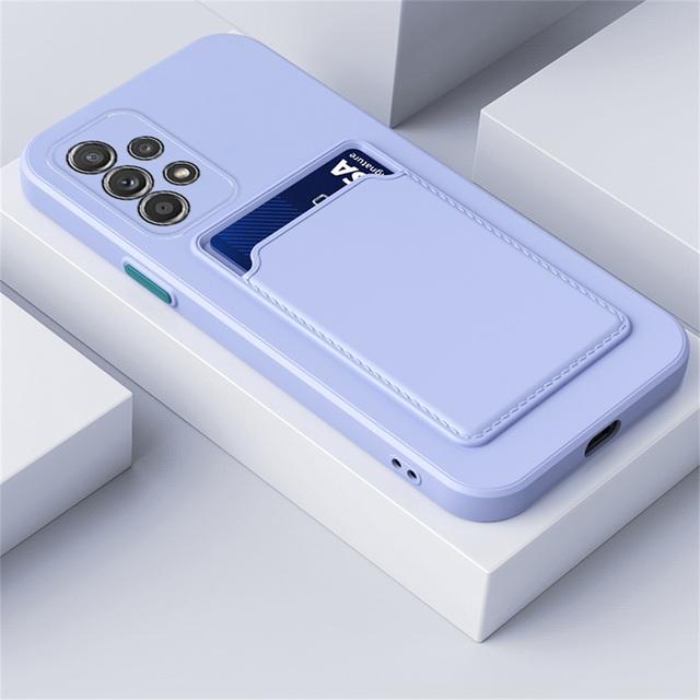 

Card Slot Wallet Case For Samsung M53 5G M33 M23 M13 M42 M32 Soft Coque For Samsung M51 M31 M31S M12 Liquid Silicone Phone Cover M12