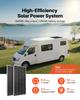 400W 12V Complete Solar Power Kit, 2PCS 200W Monocrystalline Solar Panels + 12.8V 100Ah LiFePO Battery + 40A MPPT Charge Controller + 1000W Power
