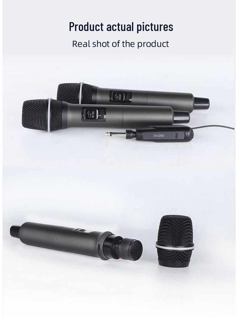 Universal Handheld Wireless Microphone for Home KTV & Live Broadcast with High-Quality Sound & Charging Feature