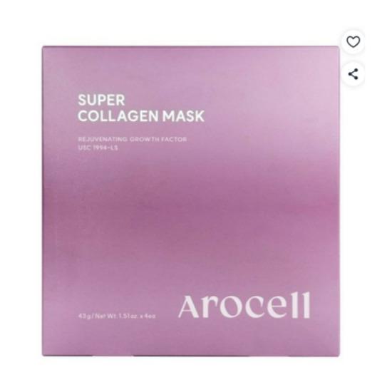AROCELL Super Collagen Mask Firming & Hydrating Overnight Hydrogel Mask 43g x 4 Sheets