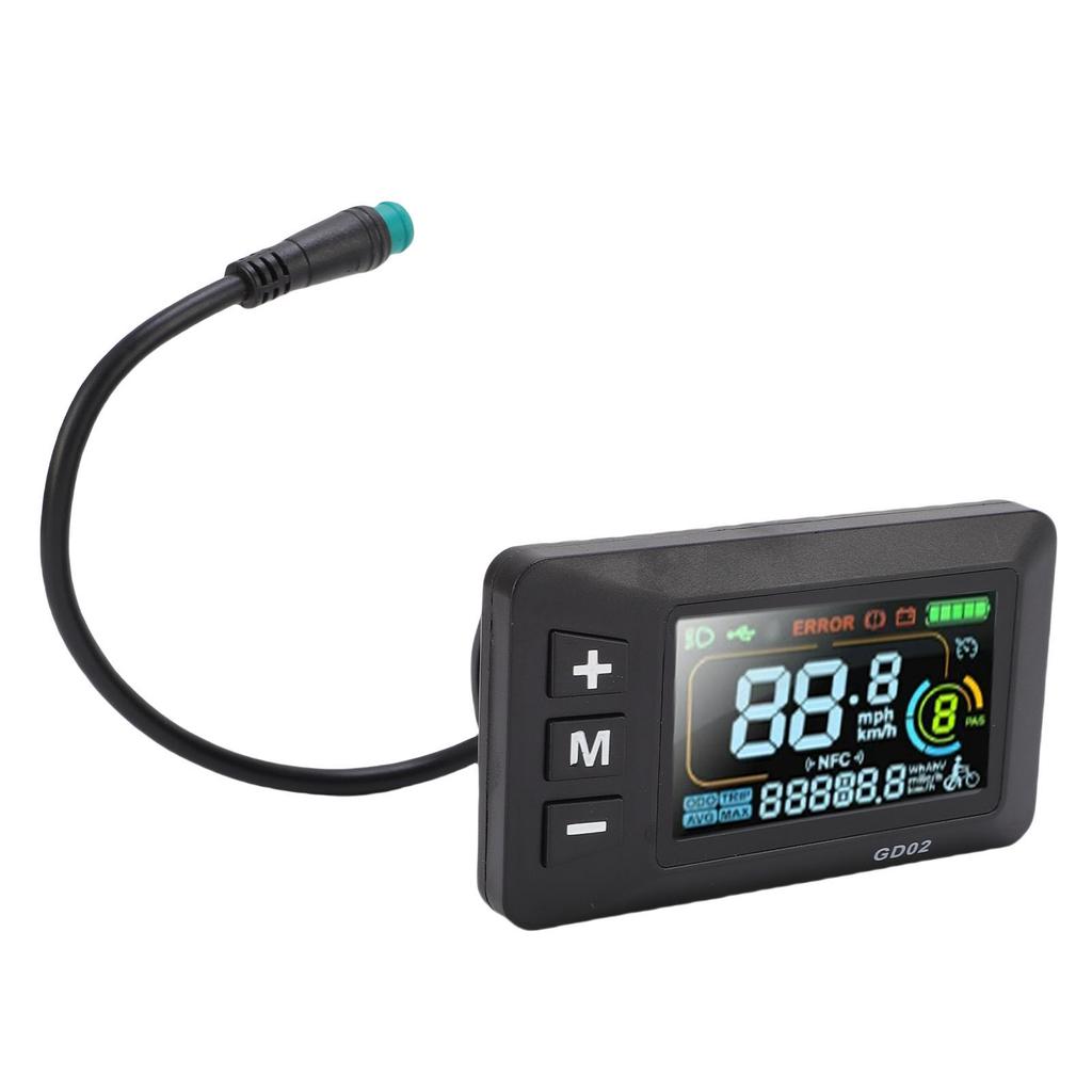 Electric Bike LCD Display Colorful 5 Cores Rain Proof Cable Electric Scooter LCD Display Dashboard