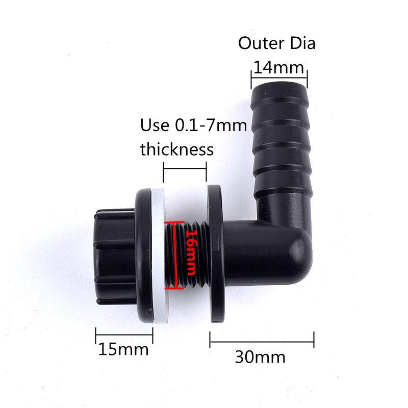 

1~50 PCS Black PVC 90° Equal Elbow Pagoda Connectors Fish Tank Aquarium Drain Inlet Outlet Joints Garden Irrigation Accessories 1 PC