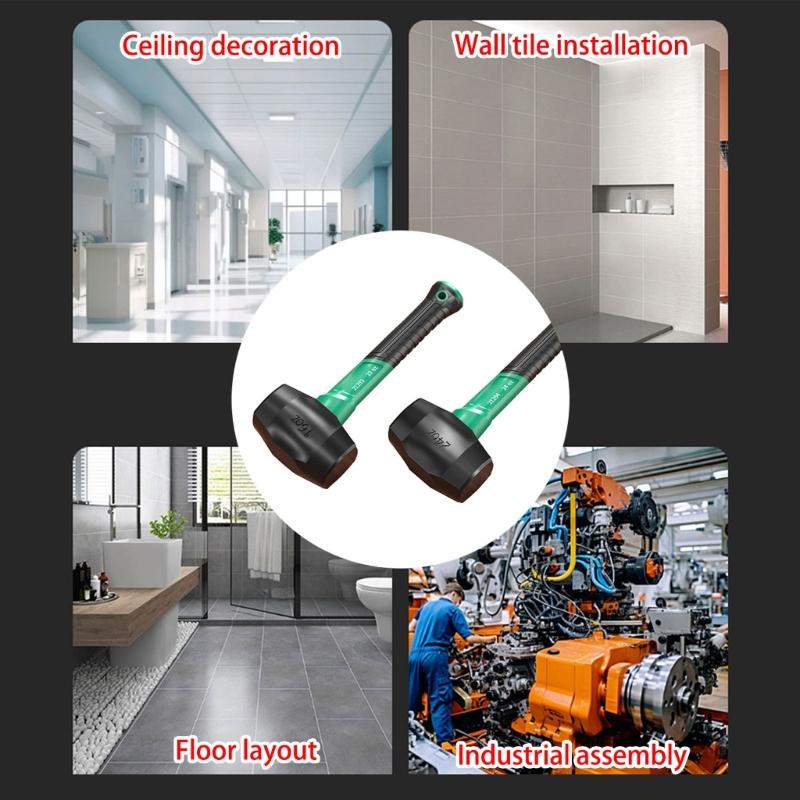Shock Absorbing Rubber Mallets With Industrial Construction Suitable For Flooring Tile Furniture Assembly Home Projects