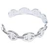 HERMES Finished 925 Chaine d'Ancre Enchaine MM Bangle LG SilverUsed