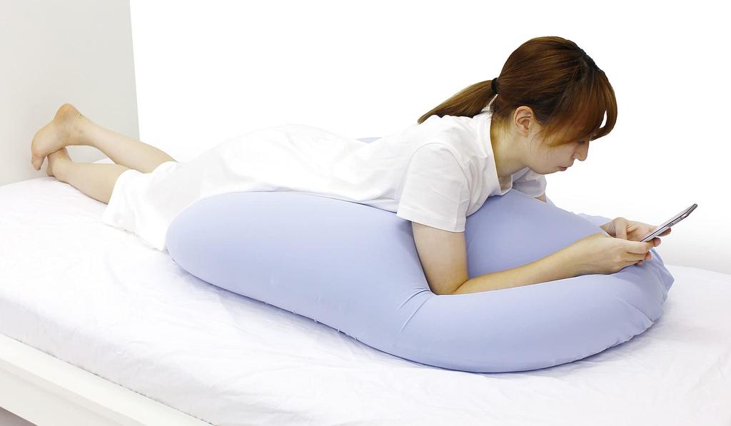 MOGU Pillow Shine White Width 56cm X Height 110cm X Height 20cm Dream Pillow On the Clouds Set Approx. Body/Cover