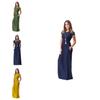 Elegant Women Boho Short Sleeve Solid Evening Party Maxi Dress Plus Size Delight