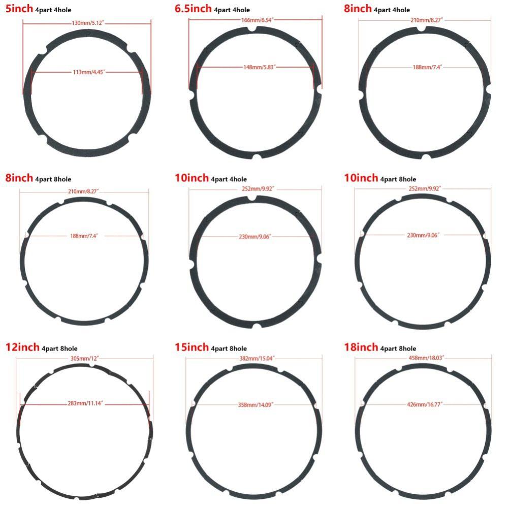 1 Stück 4/5/6,5/8/10/12/15/18 Zoll Woofer Lautsprecher Schaumstoffdichtungen Dichtungsring Lautsprecher Reparatur Zubehör