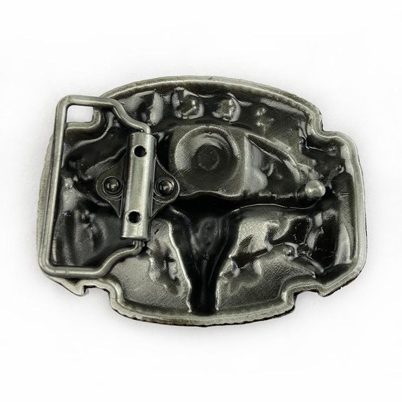 Texas Flag Bull Head Belt Buckle - Western Style Fashion Accessory