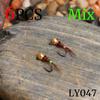 6PCS Fast Sinking Perdigon Euro Nymph Wet Fly Fishing Tungsten Bead Head Barbless Jig Hook Trout Grayling panfish Fishing Lures