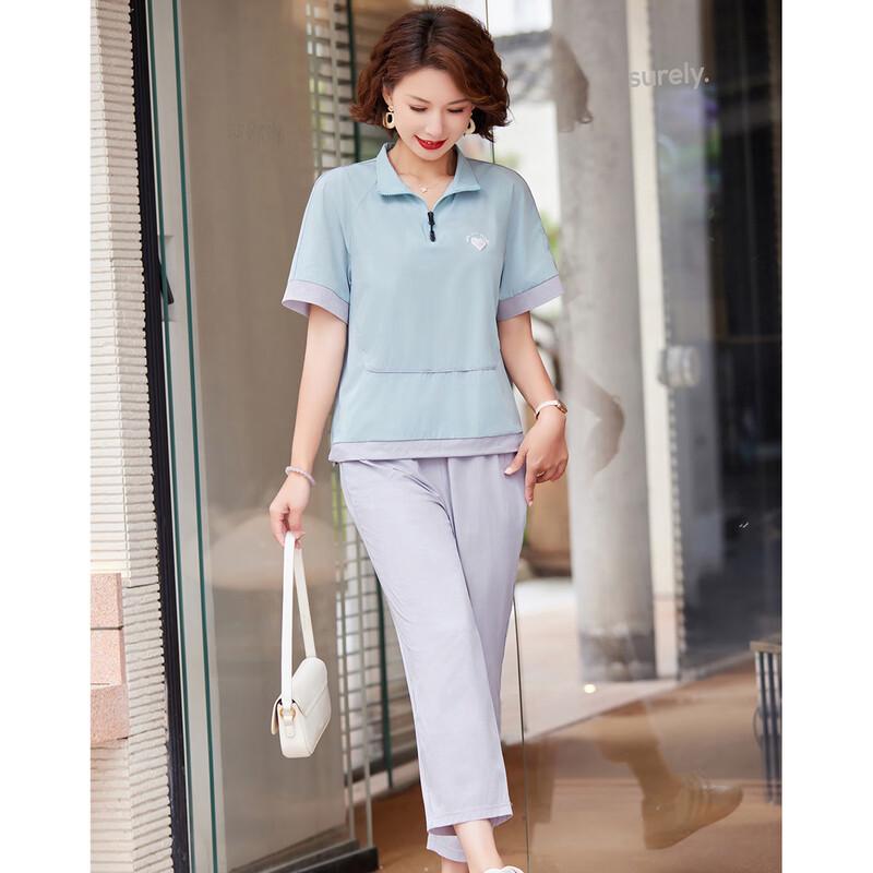 Paster Women's Retro Chinese Style Summer Sportswear Set
