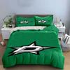Green Background with D-Star Logo Design Print Bedding Set Duvet Cover Pillowcases (1* Duvet Cover 2* Pillowcases Do Not Include Comforter)