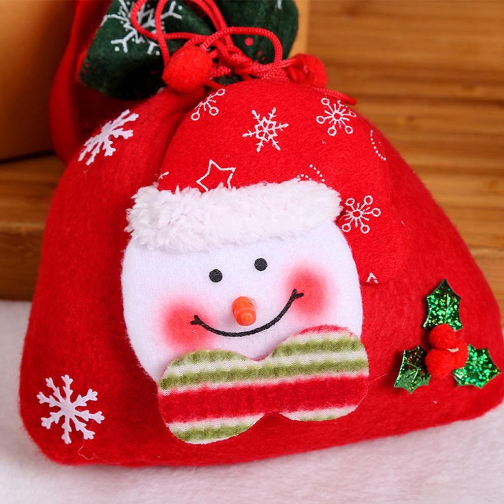 1pc Christmas Gift Bag Santa Snowman Apple Storage Bag Christmas Eve Candy Gift Package Bag Xmas Santa Claus Christmas Decoras