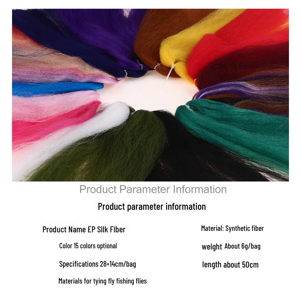 Fly Tying Hooks with EP Silky Non-Absorbent Fibers for Fly Fishing