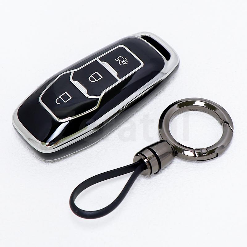 Auto Keyless Fob Shell For Ford S-Max Explorer Ranger F-150 Mondeo Galaxy 3 Button Tpu Car Remote Key Cover Case Protector