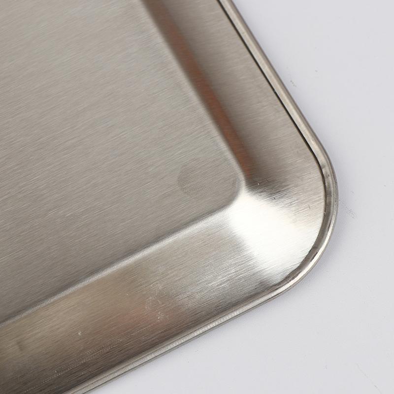 Luxury Square Rectangular Stainless Steel Serving Tray Cafe Cake Dessert Plate Storage Trays Home Kitchen Storage Table Dish