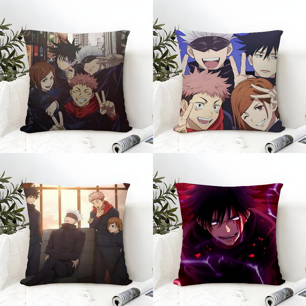 Jujutsu Kaisen Pillow Case Linen Cushion Covers For Decorative Sofa Home Pillows Case Car Chair Pillows Cases