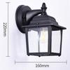 Outdoor Wall Lantern, Exterior Waterproof Wall Sconce Light Fixtures, Black Front Door Wall Lighting With Clear Beveled