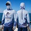 Fishing Hoodie Shirt Men Long Sleeve Protection Face Mask Quick Dry Sun Shirt Performance Fishing Jersey Sailfish