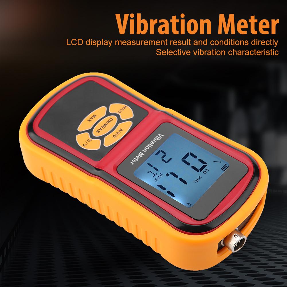 GM63B Portable Mini LCD Display Digital Vibration Meter with Probe 0 40 celsius