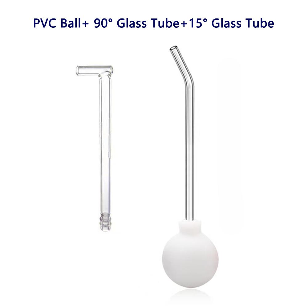 Tonsil Stone Cleaning Kit with 15°+90° Curved Glass Tube and Manual Suction Ball Easily Removes Stubborn Stones