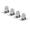 Fixed Pulley Single Silent Dual Bearings Carbon Steel 330lb Load Bearing Wall Mounted Lifting