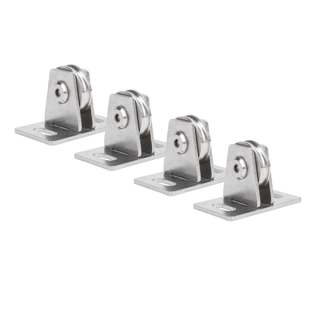 Fixed Pulley Single Silent Dual Bearings Carbon Steel 330lb Load Bearing Wall Mounted Lifting