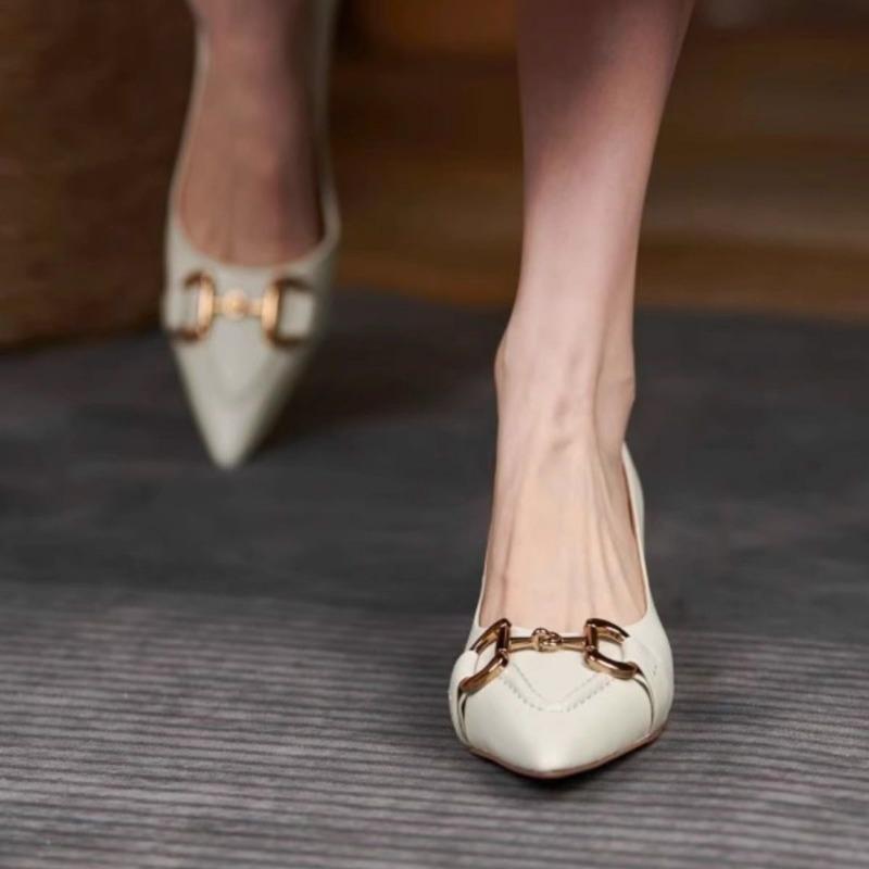 

Мягкая овчина черный темперамент высокие каблуки женские тонкие каблуки новые остроносые универсальные низкие каблуки рабочие женские туфли одинарные туфли 40