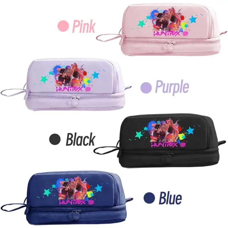 Double-layer Learning Stationery Bag Gift Girl Group Shoulders Bag For K-Pop Cartoon Pencil Case Stationery Bag Anime