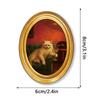 MZCT455-481 Creative 3D Wooden Round Photo Frame Refrigerator Magnet