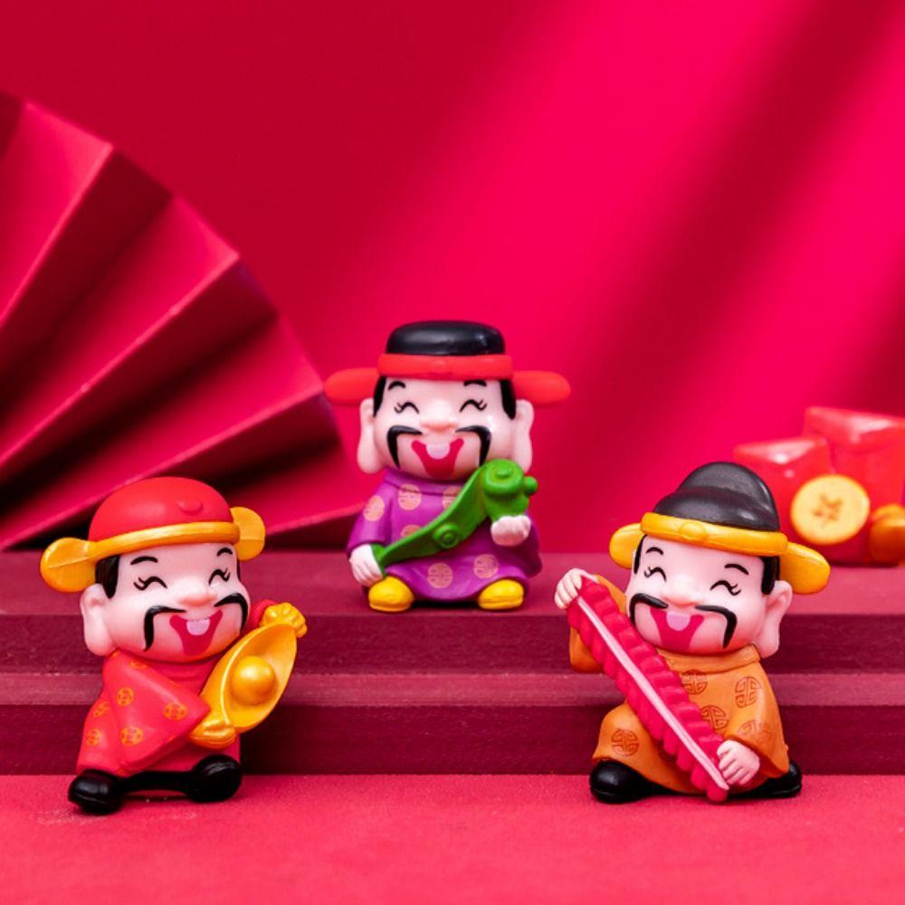 

Chinese Style Fortune God Statue Cartoon Desk Wealth Decoration For Car Dashboard Desktop Style 4