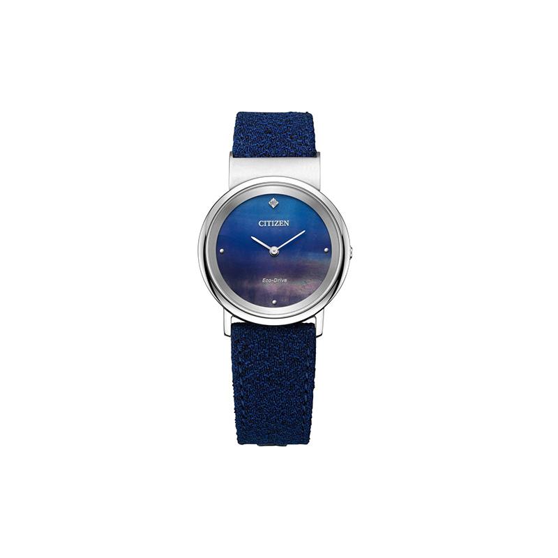 

CITIZEN Eco-Drive Series Eco-Drive Leisure Gifts Photo-Powered Quartz Leather Strap 31mm Women s Watch Blue Dial EG7090-17L синій