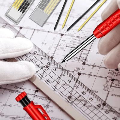 Professioneller Bleistift für die Holzbearbeitung, gute Genauigkeit, weit verbreitet, effiziente Nachfüllung von Zimmermannsbleistiften, Arbeitszubehör