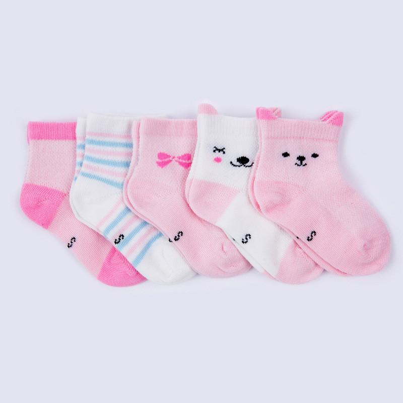 5 Pair/Lot Summer Children Cotton Socks Boy Girl Baby Newborn Cute Cartoon Soft Mesh Sport For Spring 0-6 Year Fashion Kids Sock