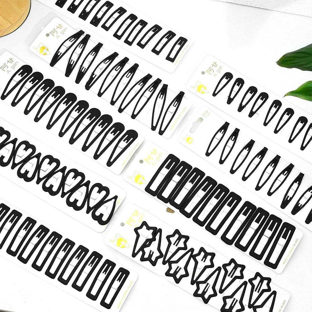 1card/bag Fashion Rubber Paint Geometric Hairpin Hair Claw For Women Ladies Girls Makeup Hair Barrettes Hair Accessories Crab Bath Clip Headwear