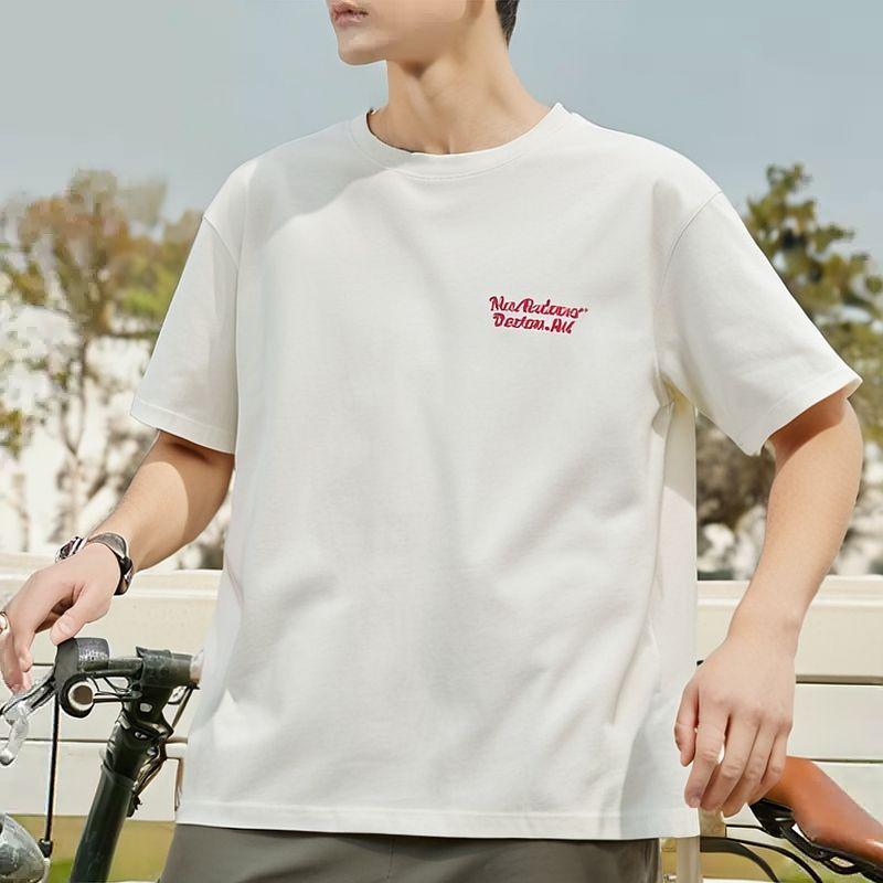 

New Balance NB Мужская футболка с коротким рукавом 2025 Лето Новая Повседневная Свободная с круглым вырезом Спортивная футболка Amt51319 AMT51319-CIC/Main drawing 185/104A/XXL