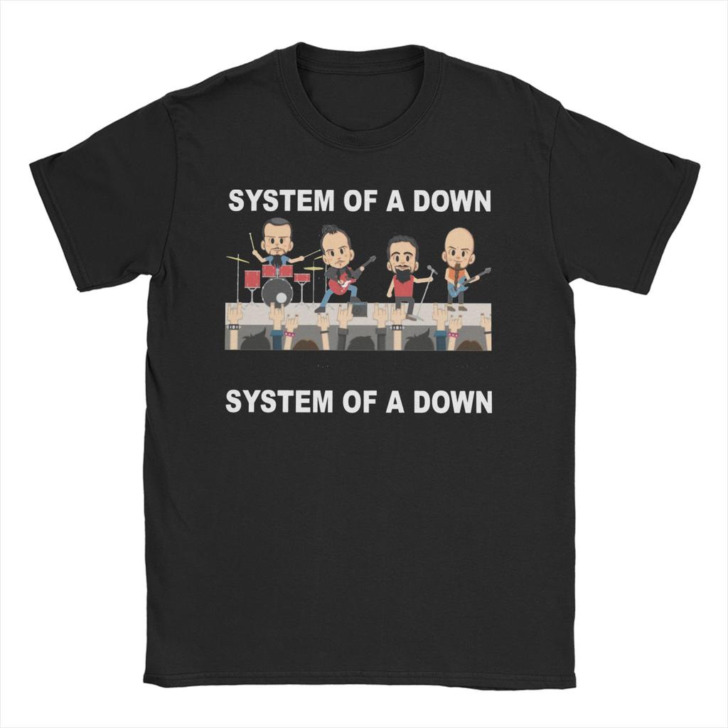 Proud Band System Of A Down for Men Women T Shirt Metal Music Tee Shirt Short Sleeve Crew Neck TShirt 100 Cotton Clothes