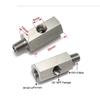 Edelstahl-Seitenlöcher 1/8 "NPT-Buchse auf M12 M10 M14 1/8NPT 1/4NPT Öldrucksensor-Anschluss Zuleitungsmessgerät T-Adapter