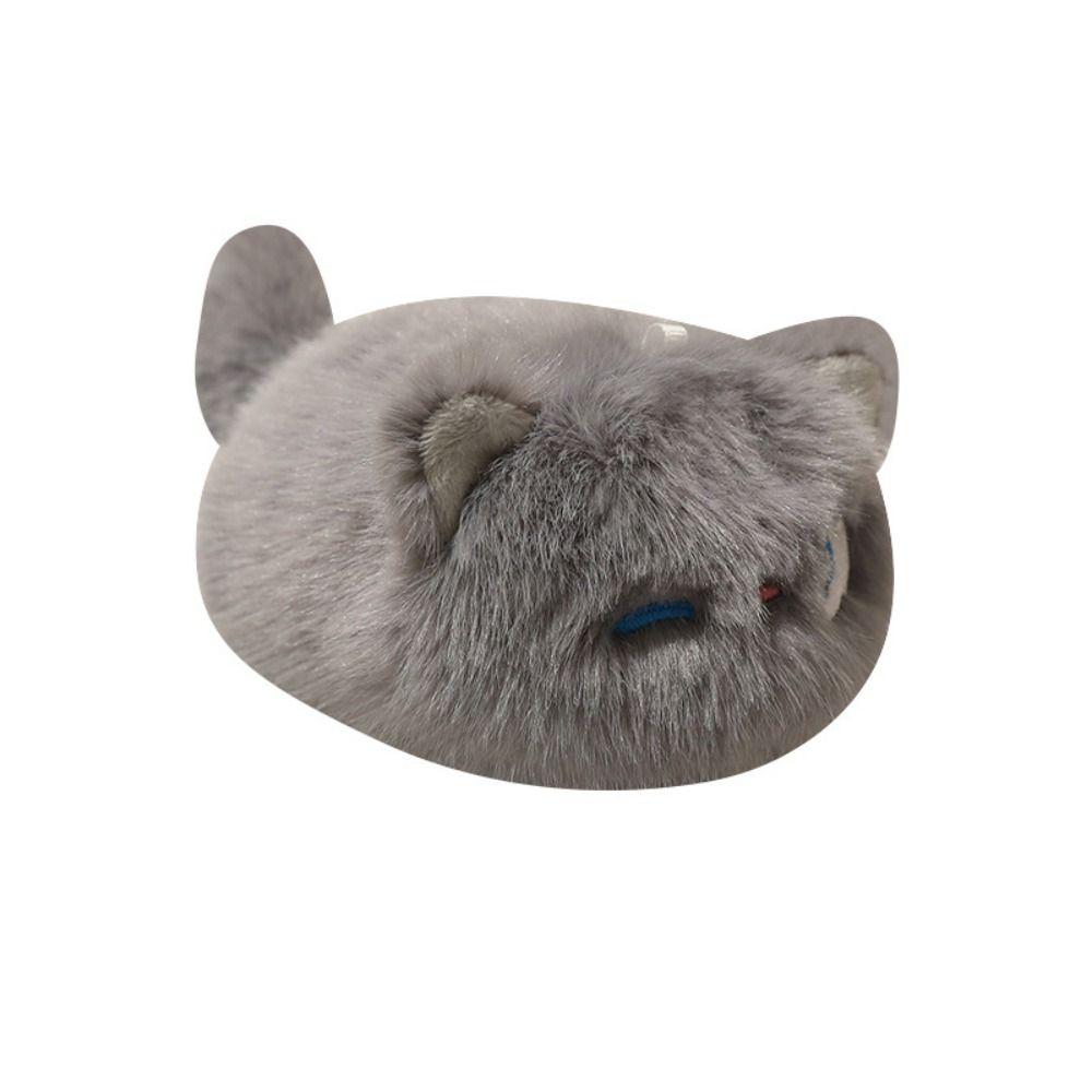Cartoon Orange Cat Dolls Pendants Fluffy Grey Cat Plush Dolls Black Cat Plush Keychain  Children