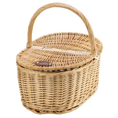 Captain Stag Outdoor Picnic Basket with Lid, Oval, Large, UT-1026