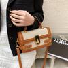 Womens Fashion Square Small Color Matching Shoulder Crossbody Bags Trendy Satchel Purse