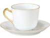 Okura Art Pottery Gold Line Coffee Cup Made In (Rim Shape) & Saucer, Coffee/Tea, Approx. 175cc, Japan, 57c/1001