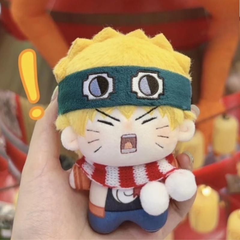 Cute Anime Naruto Cotton Doll Plush Doll Cartoon Kawaii Uzumaki Naruto Peripheral 10cm Stuffed Plush Doll Toy Children's Gifts