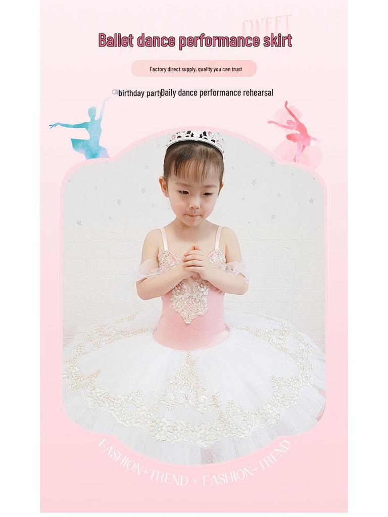 Costum de bal pentru fete Prințesa Lebădă Fustă din Tul